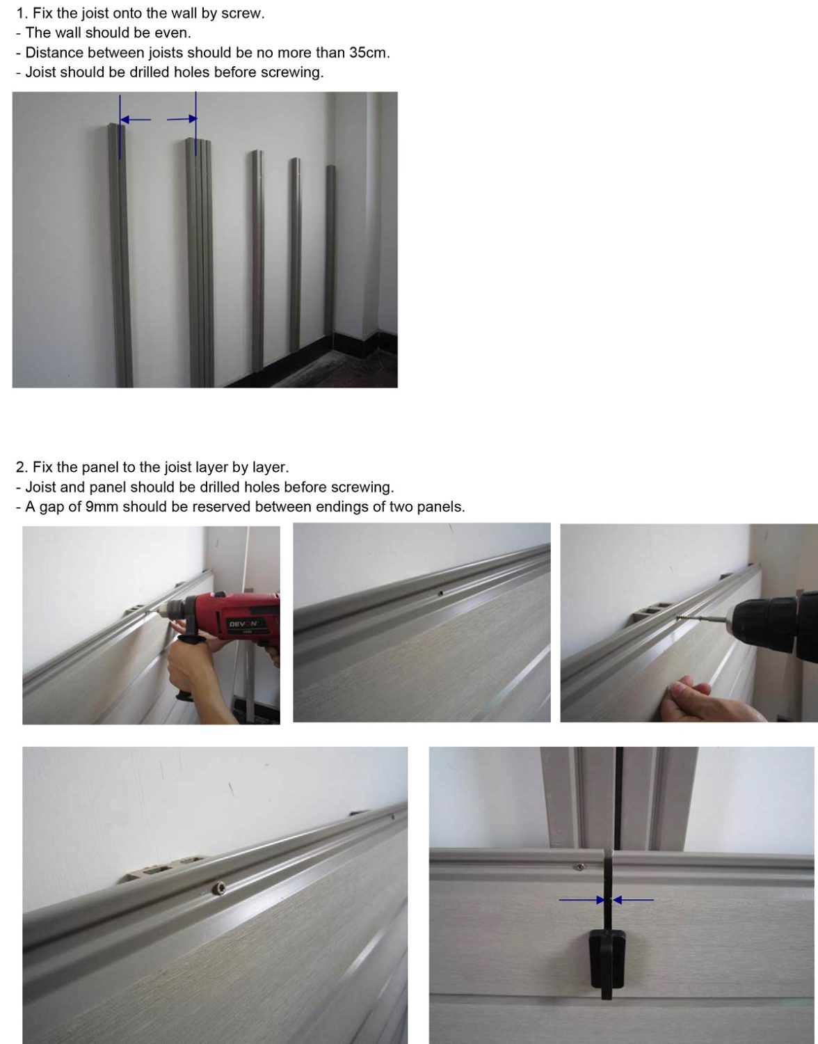 R_J wall panel installation manual Nautilus